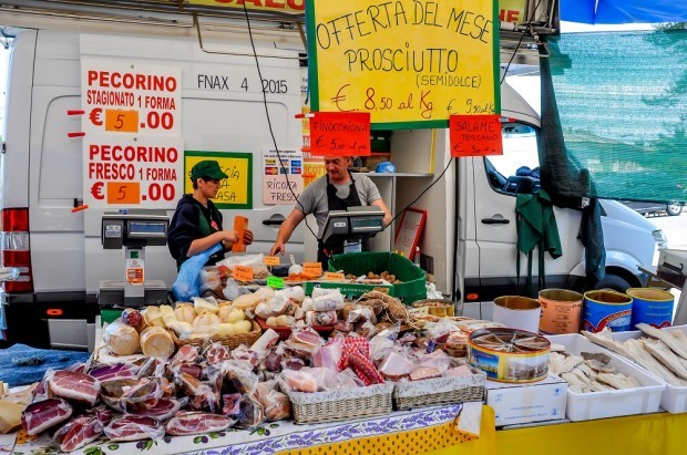 Seafood market in Siena, Italy. Photo courtesy of Travel Addicts